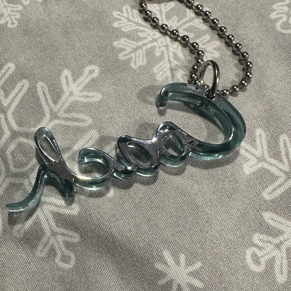 Coach Teal Acrilic Keychain Tag - Picture 7 of 11